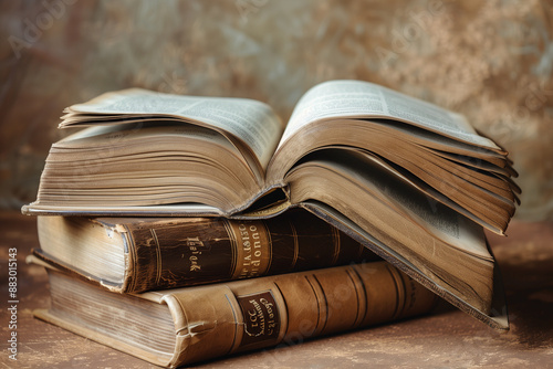 old books on the table