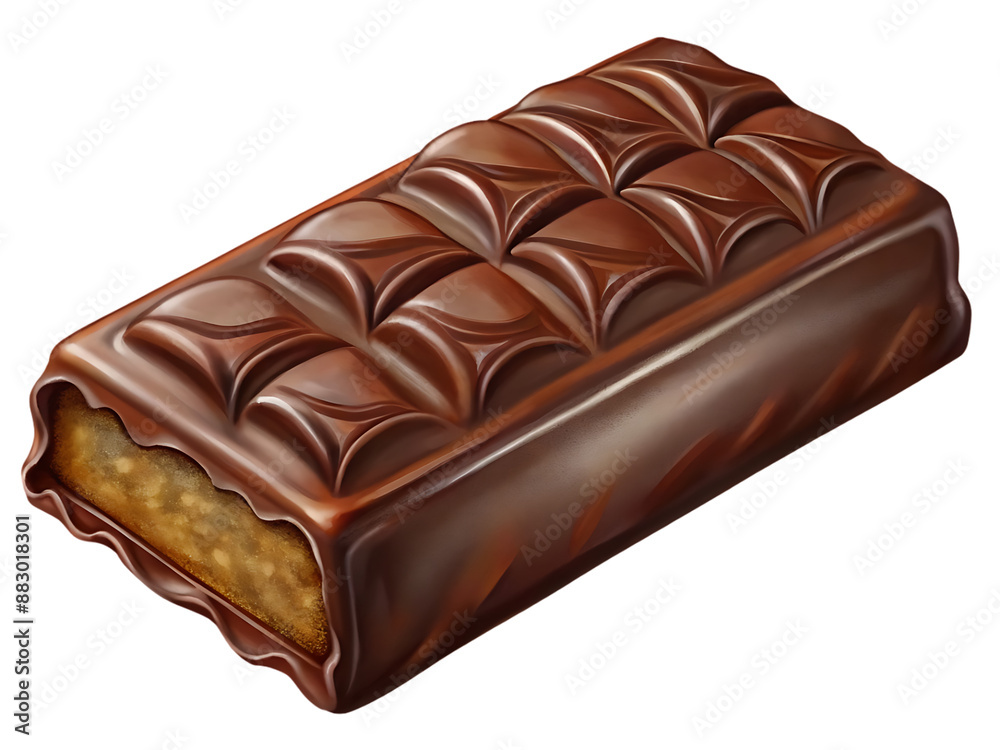 Chocolate bar isolated on a white background