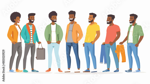 People Fitting Clothes Daily Routine Concept. Young 