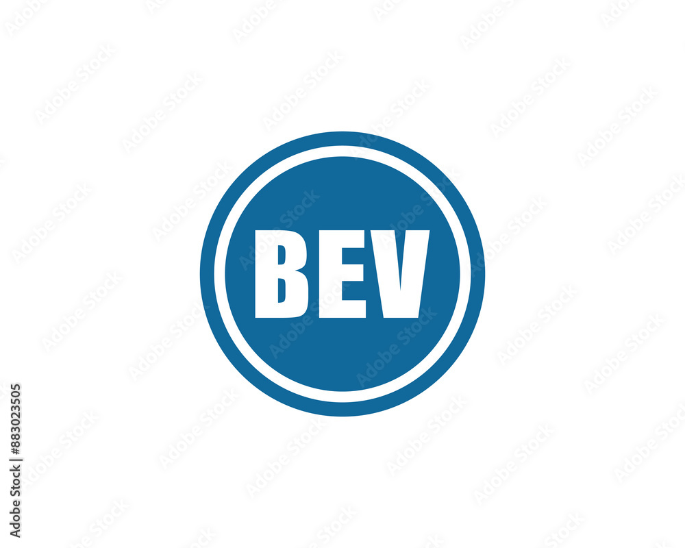 BEV logo design vector template. BEV letter logo design.