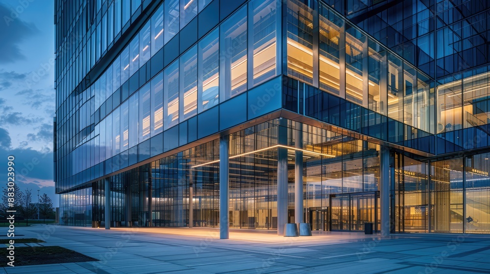 Glass Building Facade, Modern Architecture Glass Building Facade, Modern Architecture