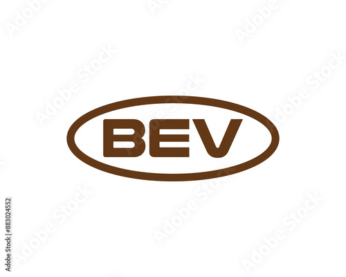 BEV logo design vector template. BEV letter logo design.