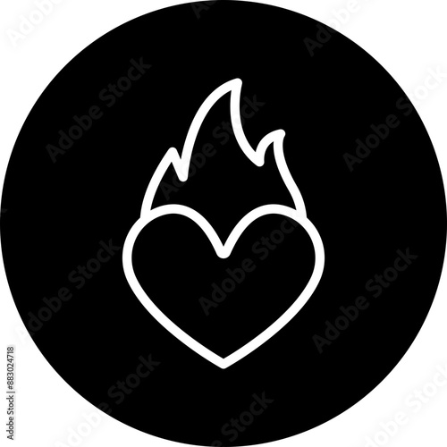 Passion Vector Line White Circle Black