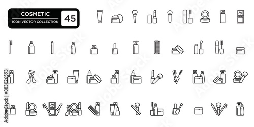 Cosmetic icons collection,vector icon templates editable and resizable.
