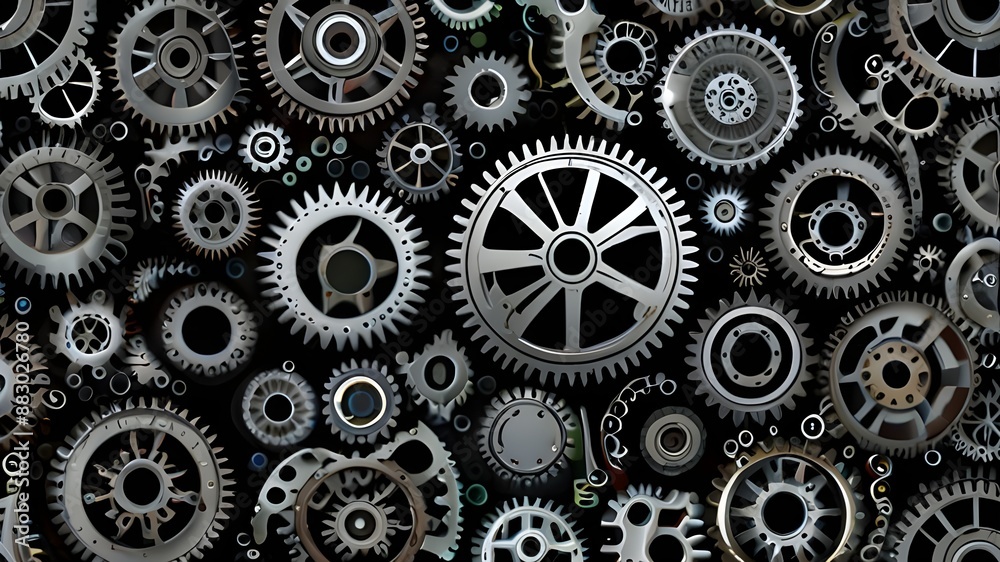 gear wheels background Generative AI gear wheels background Generative AI
