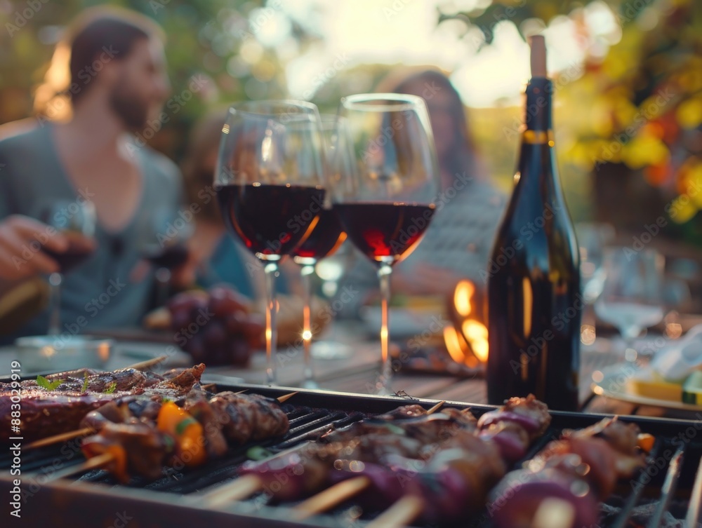 People enjoying meal together, perfect for family gatherings or social events People enjoying meal together, perfect for family gatherings or social events