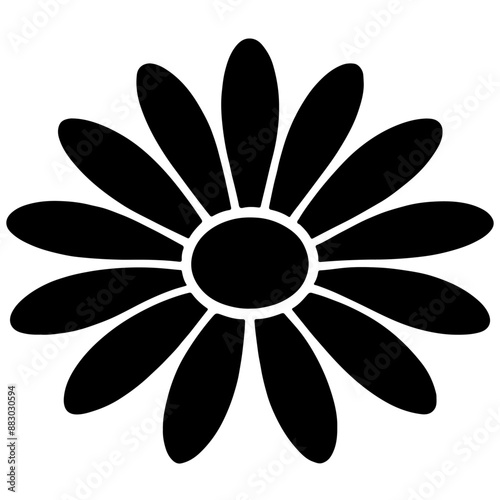 Daisy Silhouette Vector Illustration Set with Cute Floral Designs