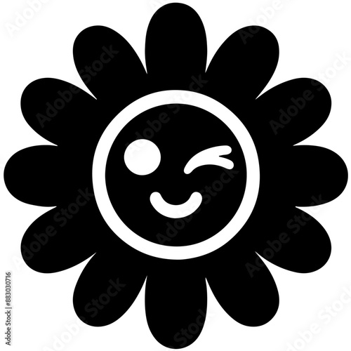 Daisy Silhouette Vector Illustration Set with Cute Floral Designs
