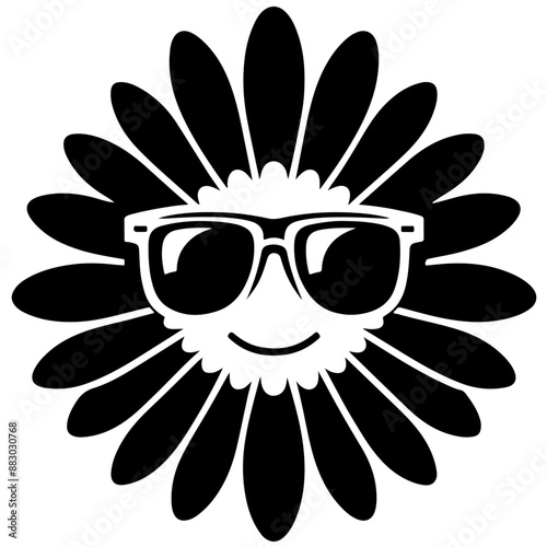 Daisy Silhouette Vector Illustration Set with Cute Floral Designs