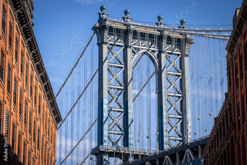 View of Manhattan Bridge in New York, Dumbo area
