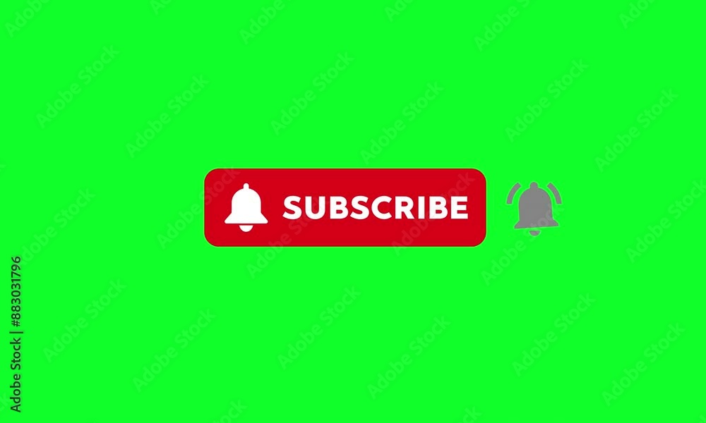 youtube subscribe button green screen