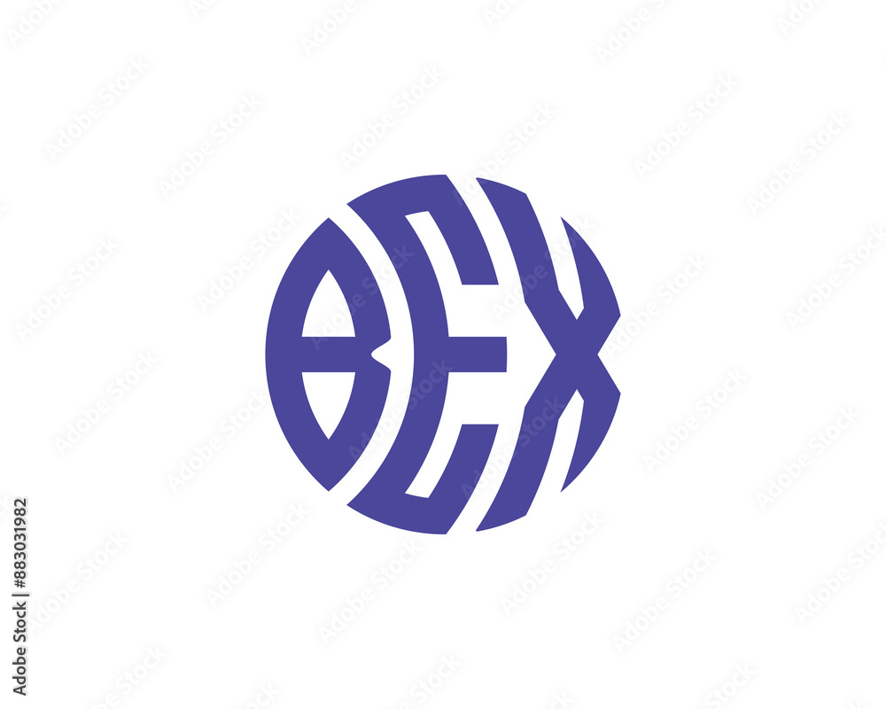 Fototapeta premium BEX logo design vector template. BEX letter logo design.