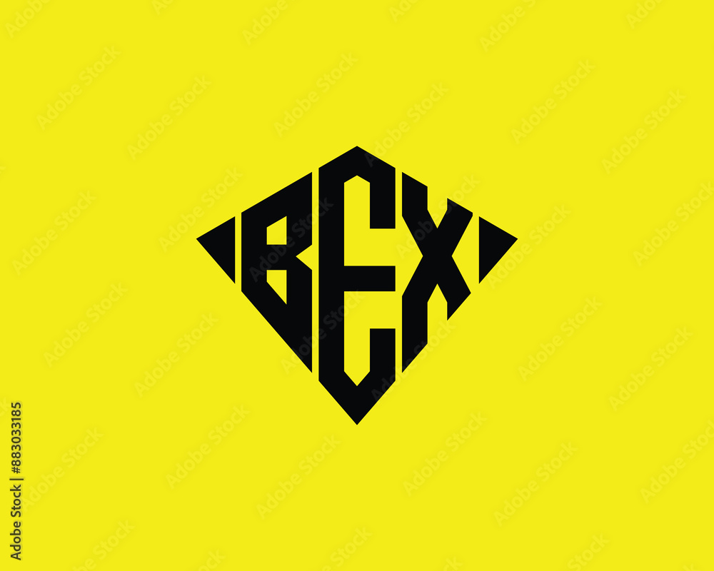 BEX logo design vector template. BEX letter logo design.