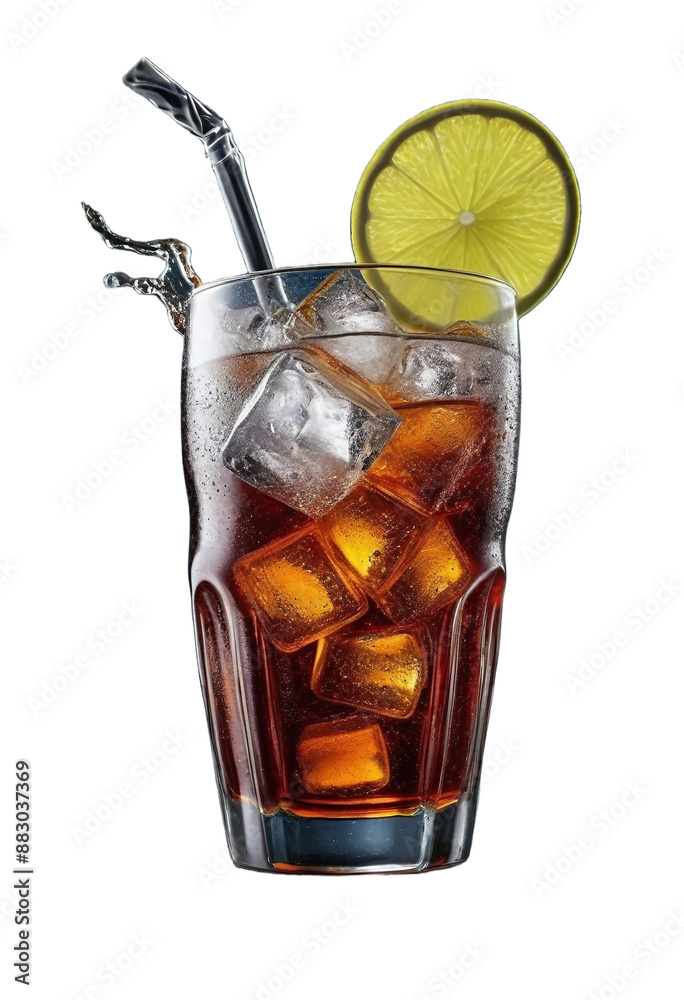 glass of cola with ice glass of cola with ice