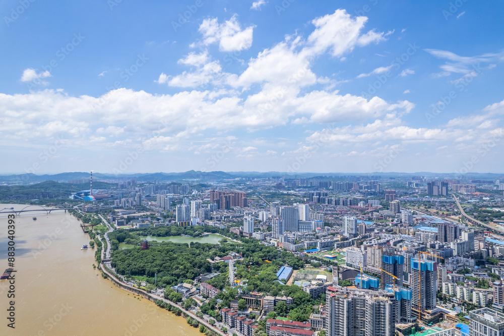 Fototapeta premium China Zhuzhou City Building Scenery