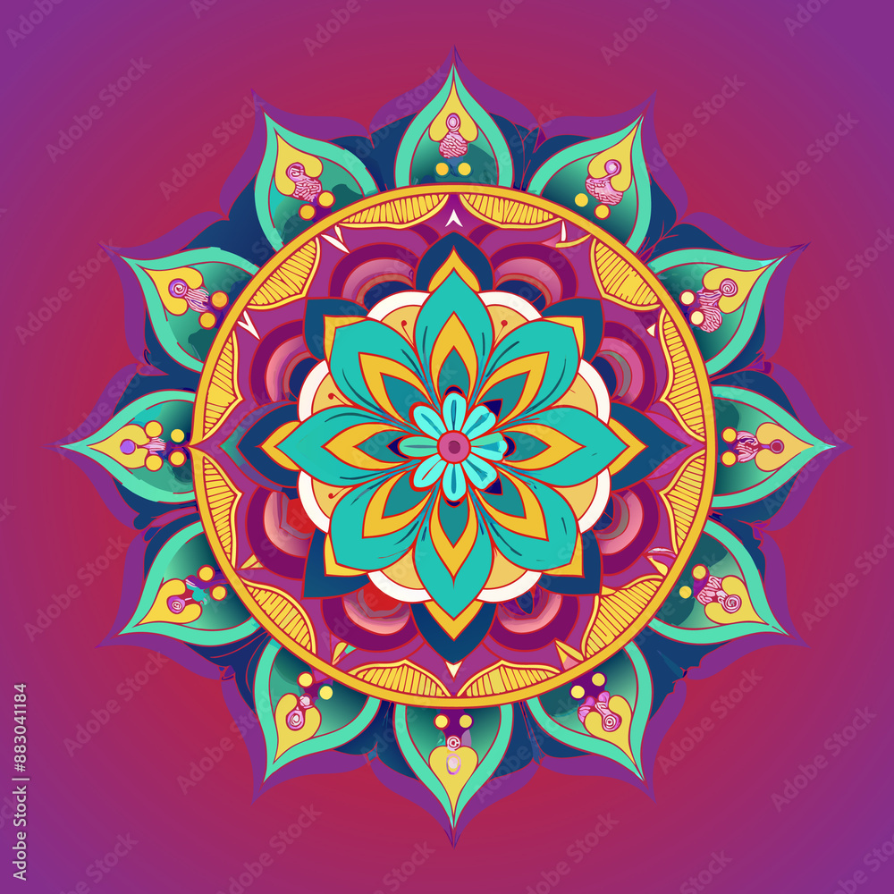 Beautiful colorful mandala design pattern background picture Ai generated. Beautiful colorful mandala design pattern background picture Ai generated.