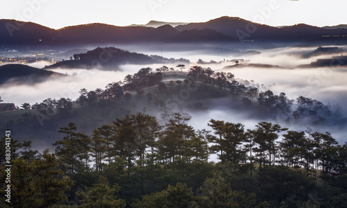 sunrise in the mountains