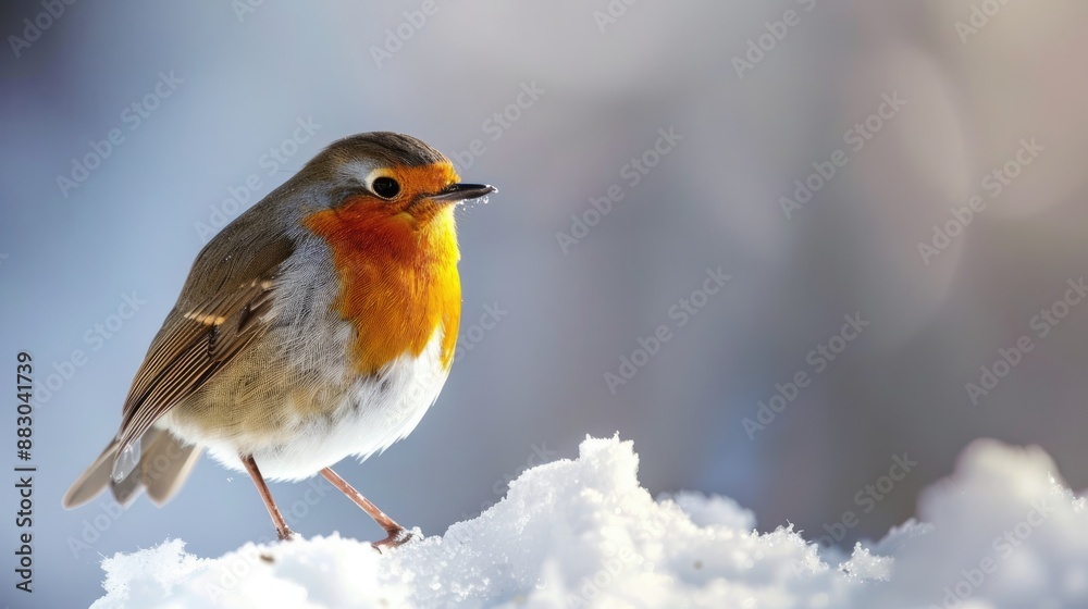The Robin has become part of the Christmas brand and is widely seen as the bird typifying the season in Europe They are a confident garden bird and will readily come to humans for food The Robin has become part of the Christmas brand and is widely seen as the bird typifying the season in Europe They are a confident garden bird and will readily come to humans for food