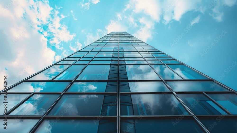 Modern Skyscraper Reflecting the Blue Sky Modern Skyscraper Reflecting the Blue Sky