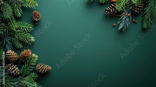 Plain wintergreen background with copy space