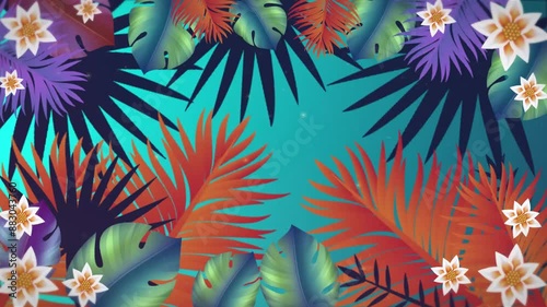 Tropical leaves background