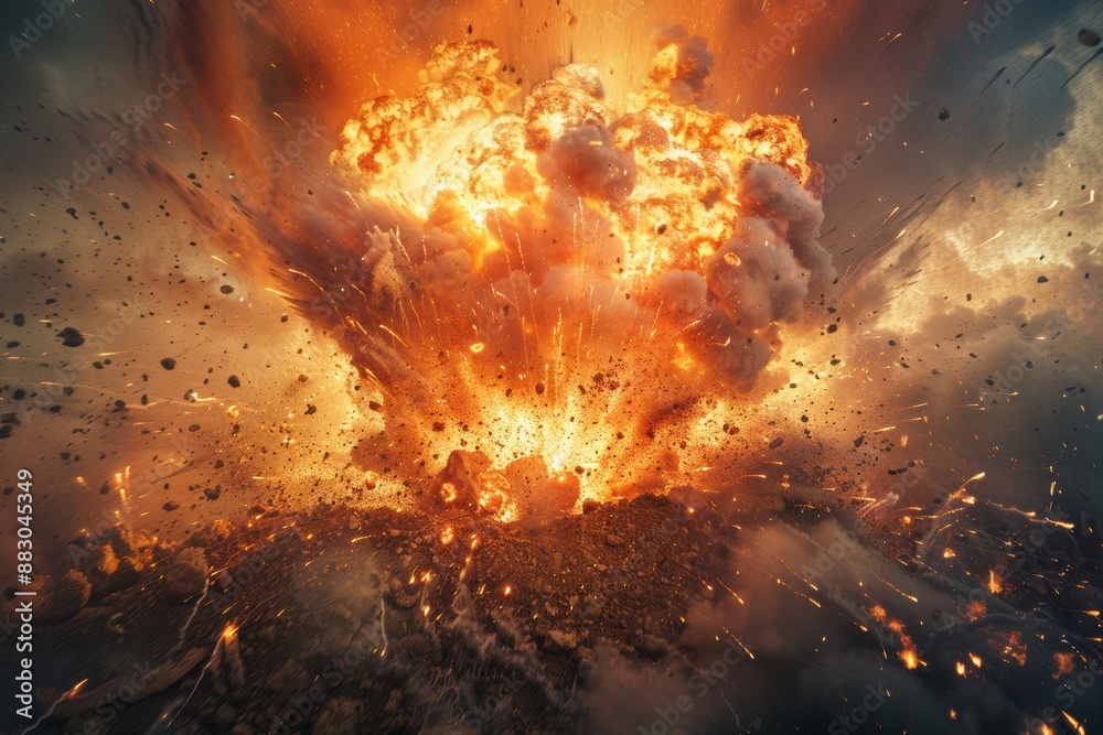 Fiery Explosion Sends Debris Flying Fiery Explosion Sends Debris Flying