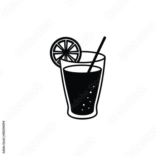 lemon in glass vector