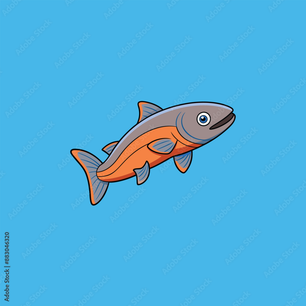 illustration of a cartoon fish illustration of a cartoon fish