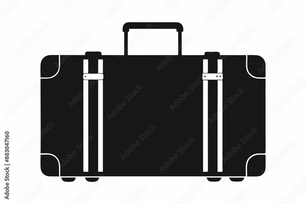 luggage icon, luggage black silhouette vector isolated on white background luggage icon, luggage black silhouette vector isolated on white background