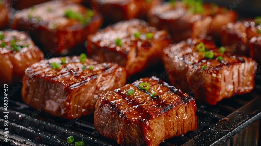Delectable Grilled Steak Cubes Perfectly Cooked, Juicy, and Tender, A Culinary Masterpiece for Fine Dining Experiences Delectable Grilled Steak Cubes Perfectly Cooked, Juicy, and Tender, A Culinary Masterpiece for Fine Dining Experiences