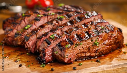 Juicy, Tender BBQ Brisket A Gourmet Feast for Your Next BBQ, Sliced and Ready to Serve, This Smoked Brisket Is a Perfect Centerpiece for Any Meal Impress Your Guests with a Delicious, Flavorful