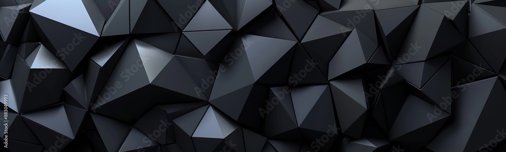 Modern abstract low poly black background with geometric triangles and clean design Modern abstract low poly black background with geometric triangles and clean design