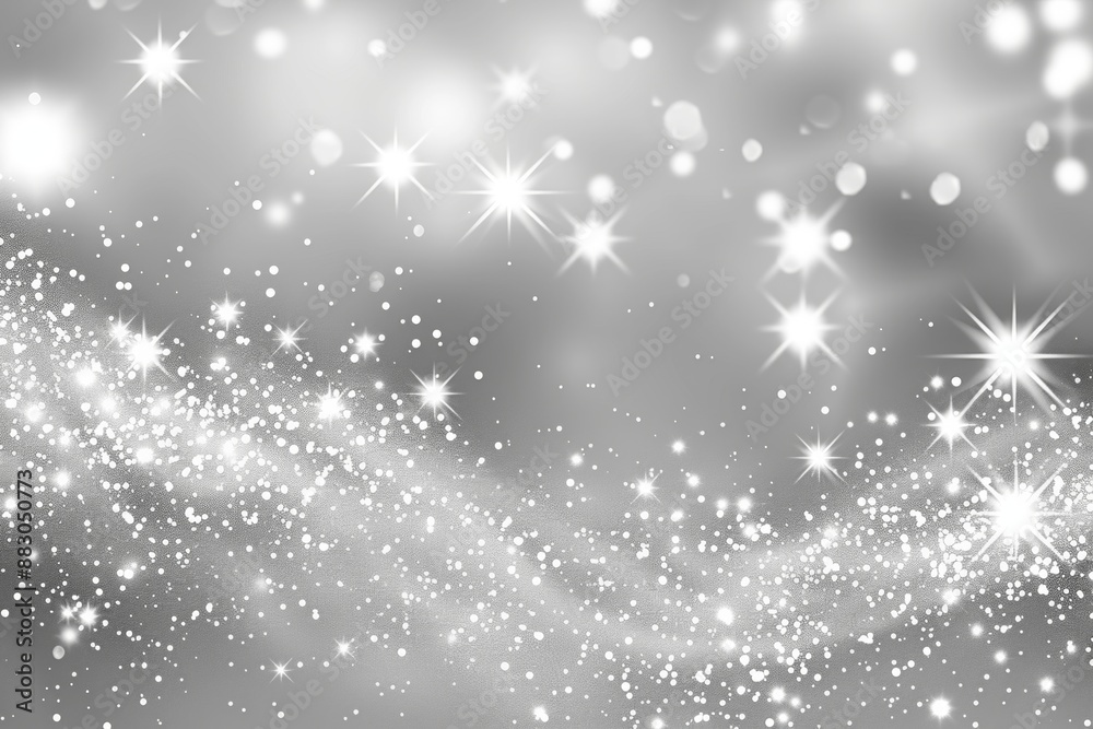 light silver glitter background with stars and bokeh light silver glitter background with stars and bokeh