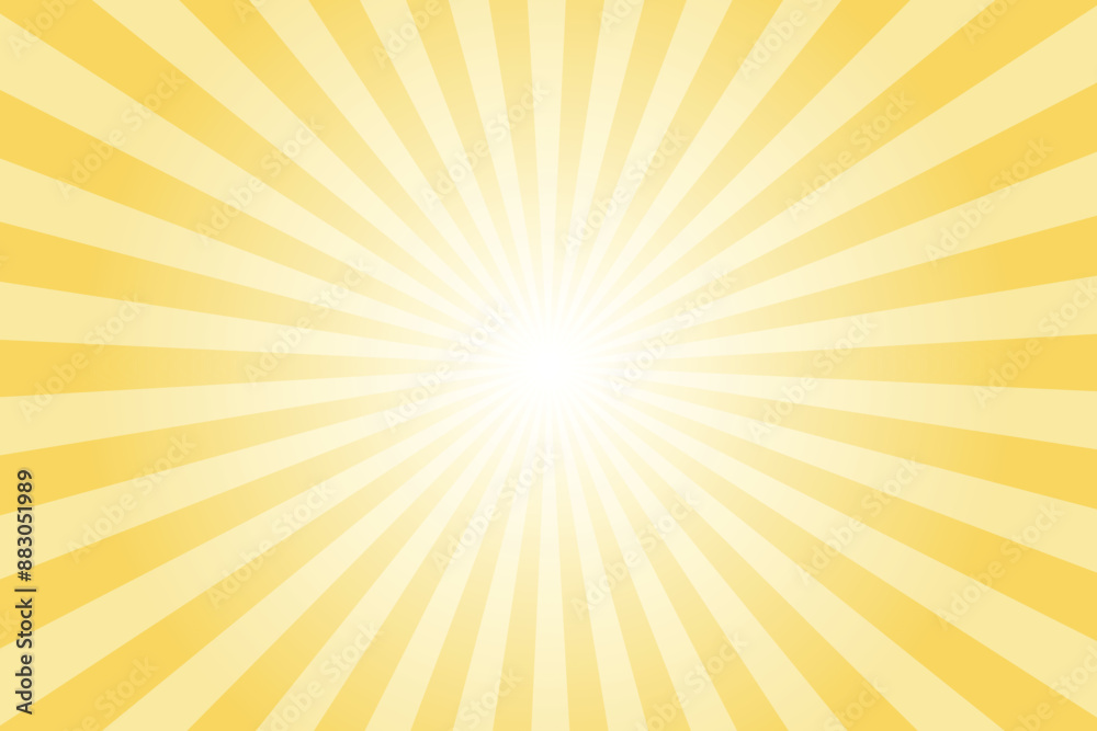 Yellow background with white sun ray. Pattern of starburst. Abstract energy yellow texture with light of sunburst. Radial beam of sunlight. Retro background with flash. Design of sunbeams. Yellow background with white sun ray. Pattern of starburst. Abstract energy yellow texture with light of sunburst. Radial beam of sunlight. Retro background with flash. Design of sunbeams.