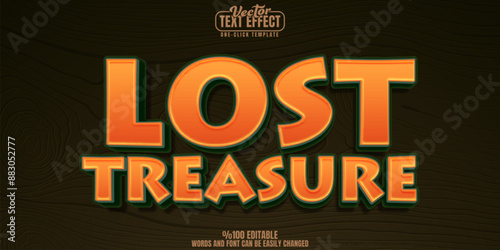 Pirate editable text effect, customizable treasure and adventure 3d font style