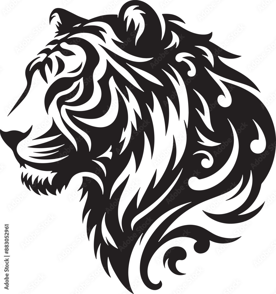 custom made wallpaper toronto digitalTiger silhouette vector illustration design