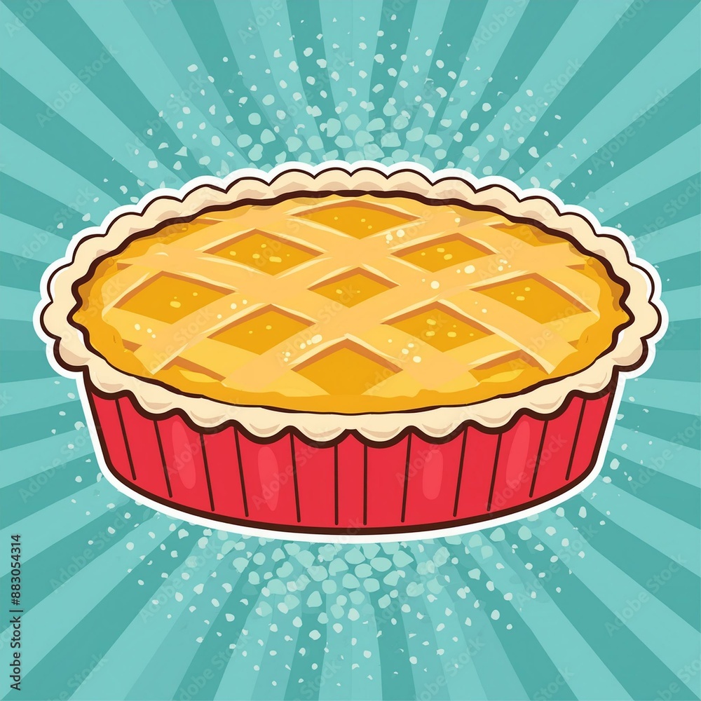 Apple pie in pop art Apple pie in pop art