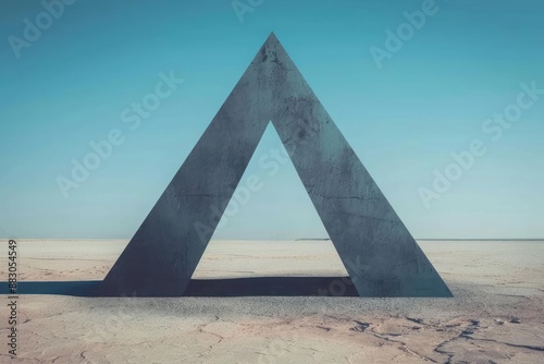 Triangle on a plain background crispness and clarity of the shape