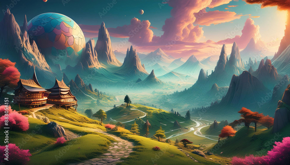 Hyper Realistic Fantastic Surreal Landscape Hyper Realistic Fantastic Surreal Landscape