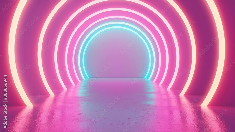 Abstract background with neon lights and vibrant glows, modern and lively Abstract background with neon lights and vibrant glows, modern and lively
