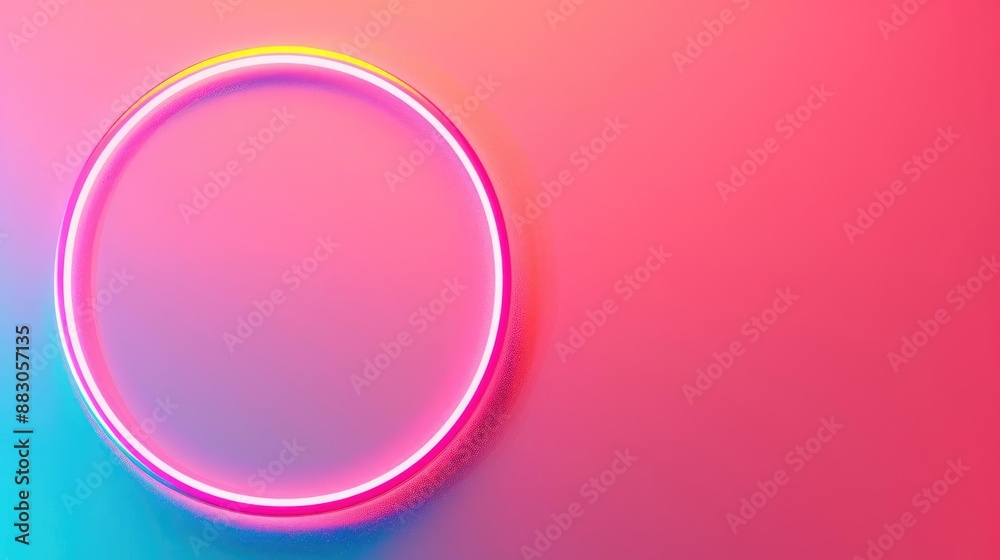 Bright neon colors with retro futurism design, dynamic and eye-catching background