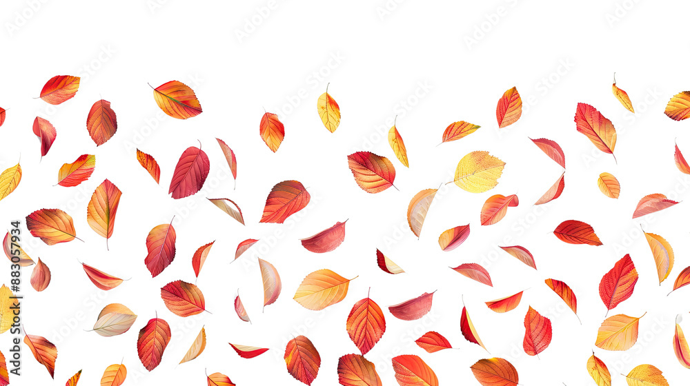 Autumn leaves on transparent background Autumn leaves on transparent background