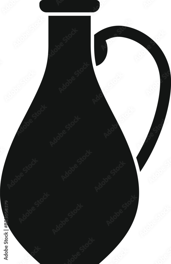 Simple icon of an amphora, a jar with two handles used in ancient times to store liquids Simple icon of an amphora, a jar with two handles used in ancient times to store liquids