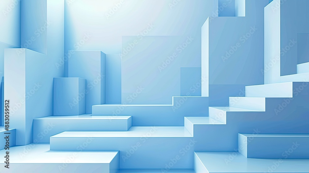 Geometric Abstract Blue and White Art Geometric Abstract Blue and White Art