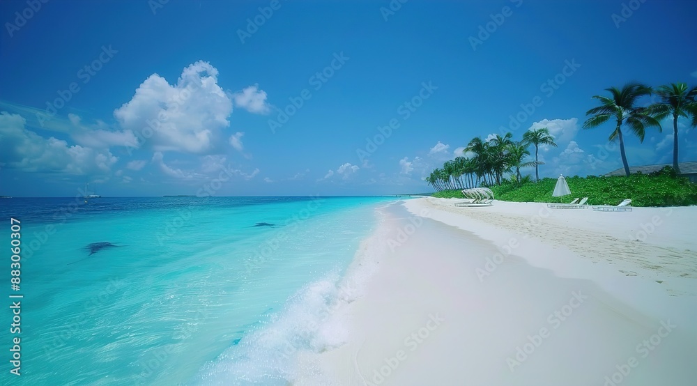 beach with palm trees beach with palm trees
