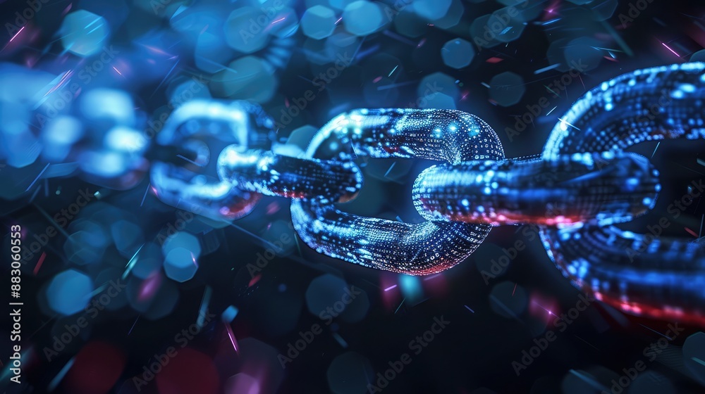 Digital Blockchain Technology Design Graphic Digital Blockchain Technology Design Graphic