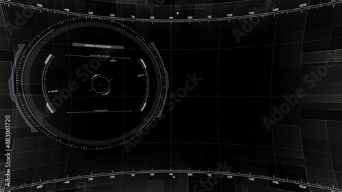 HUD display target locked animation,  weapons target cockpit screen display 