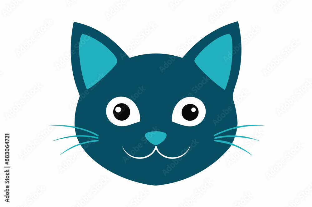 blue cat face blue cat face