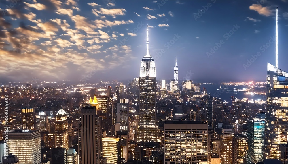 Obraz premium city at night