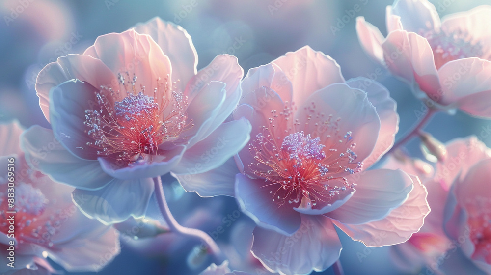 A close up of delicate pastel flower A close up of delicate pastel flower